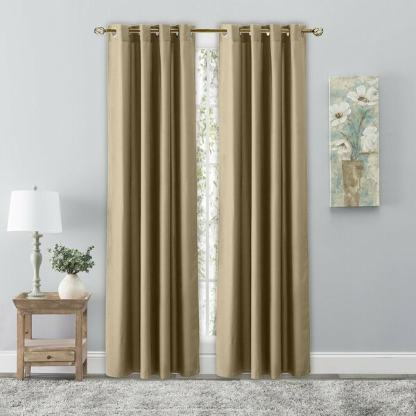 Ricardo Ricardo Glasgow Grommet Curtain Panel with Wand 03800-79-045-05